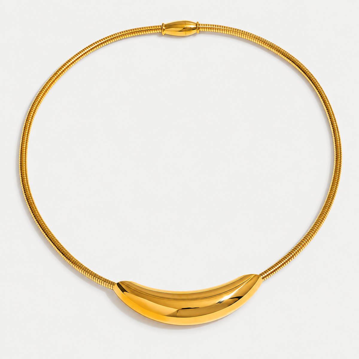 Aurelia Sculpted Gold Choker Necklace