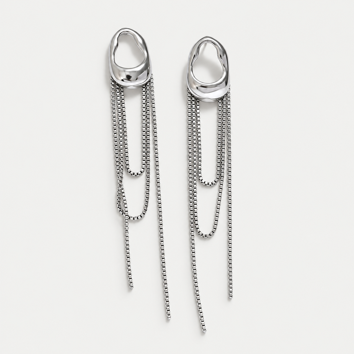 Celestial Cascade Geometric Drop Earrings