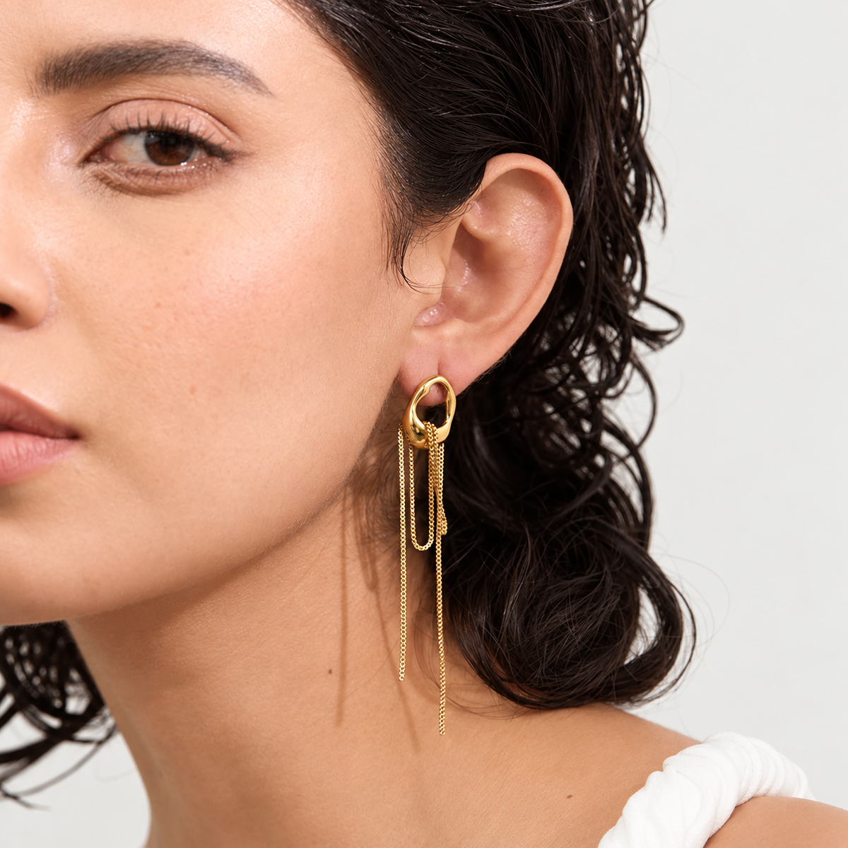 Celestial Cascade Geometric Drop Earrings