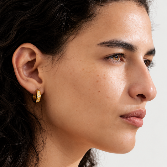 Celestial Star Cubic Zirconia Hoop Earrings